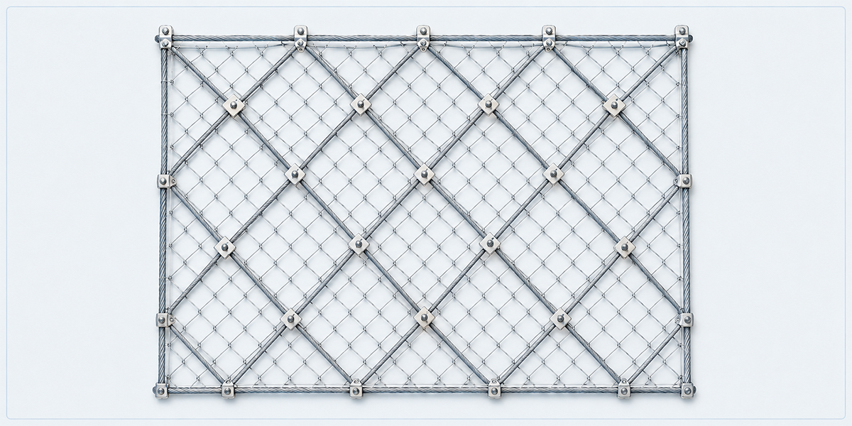 Active Slope Protection Net structure detail image showing key components and connections