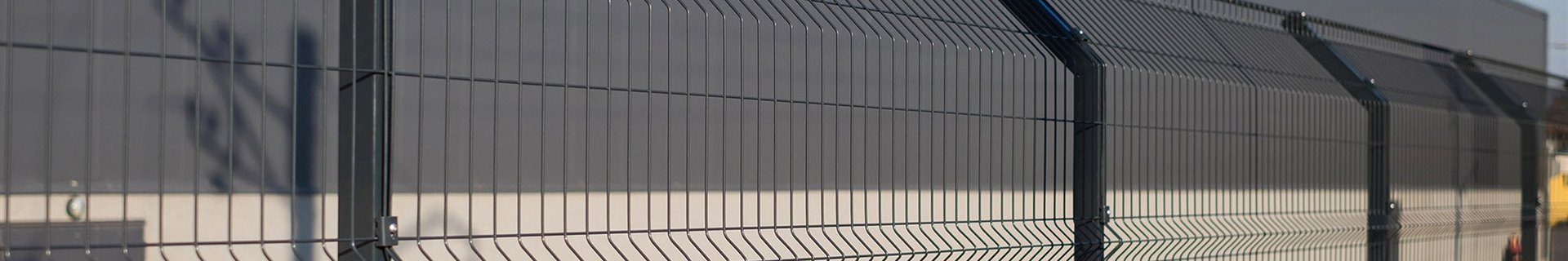 Airport perimeter security fence installed outdoors