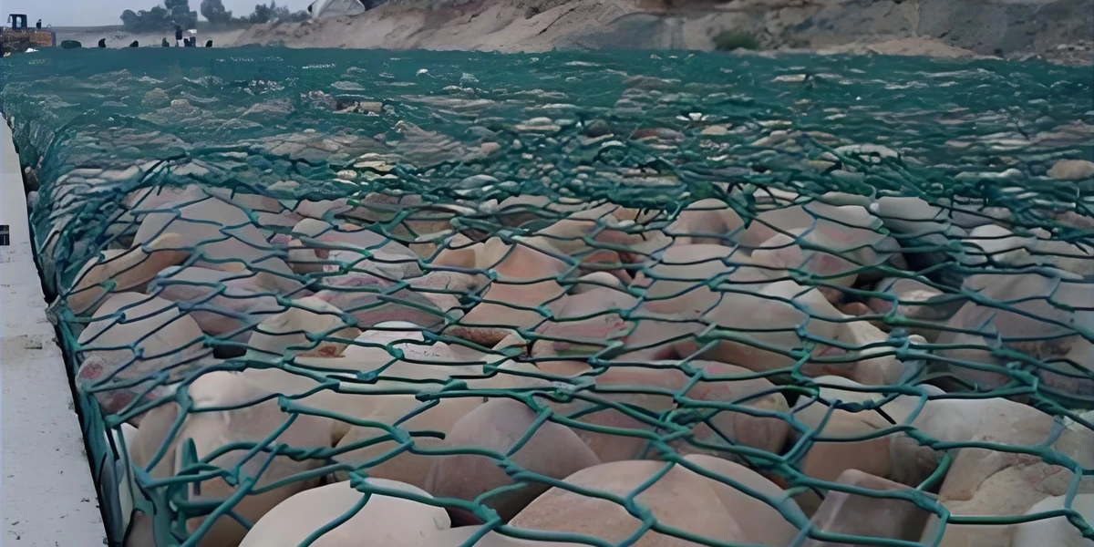 PE/PVC Coated Gabion Mesh product image showing structure and appearance