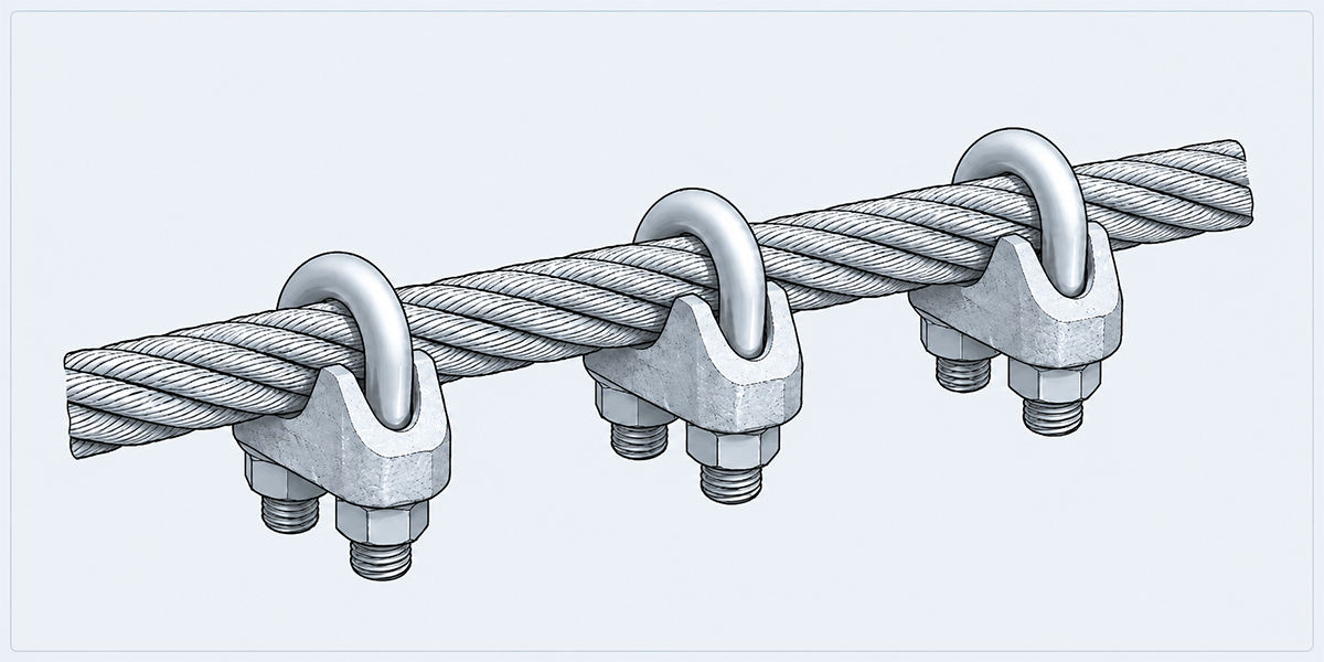 Steel Rope Clasp structure detail image showing key components and connections
